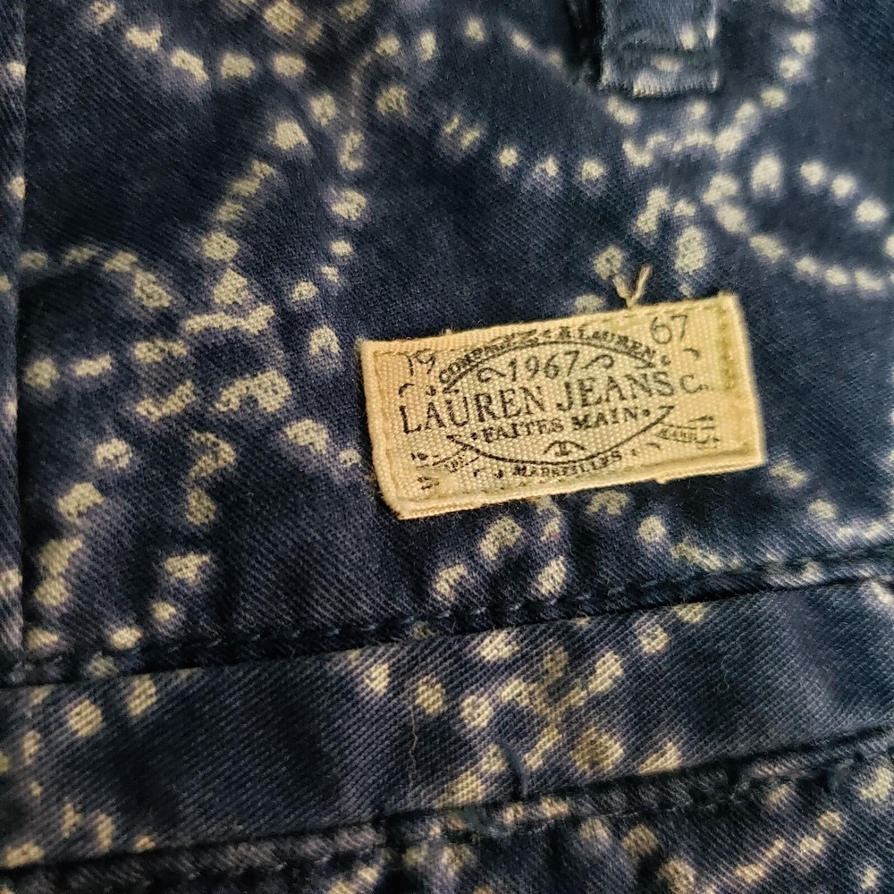 Lauren Ralph Lauren Shorts Womens Size 8 Blue Zip Up 6 inch Drawstring Preppy - Picture 9 of 10